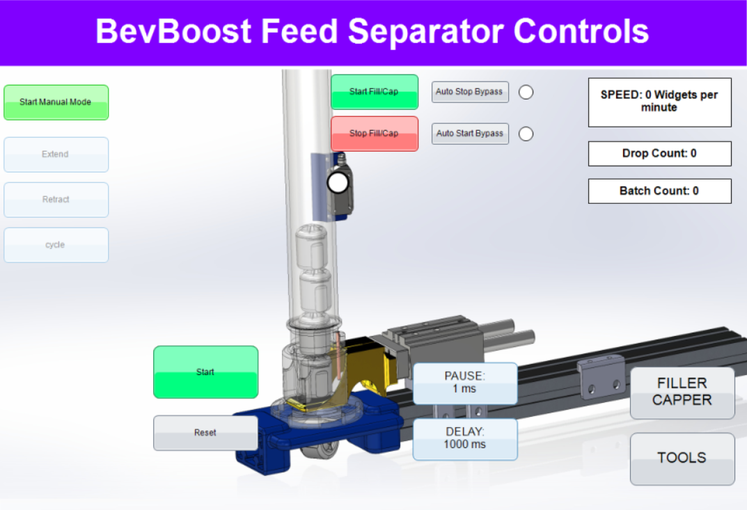 feed separator controls