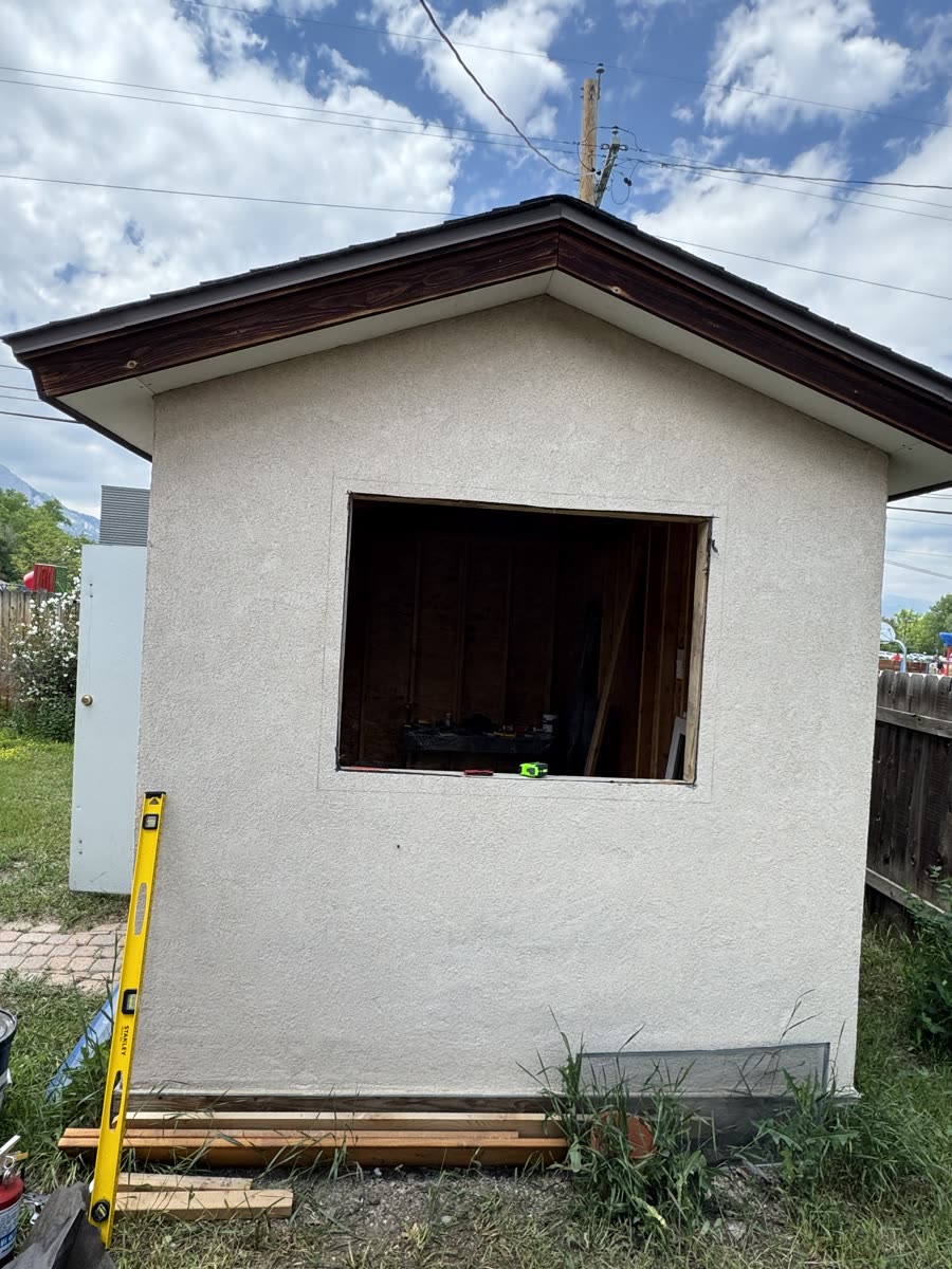 The opening cut into the wall