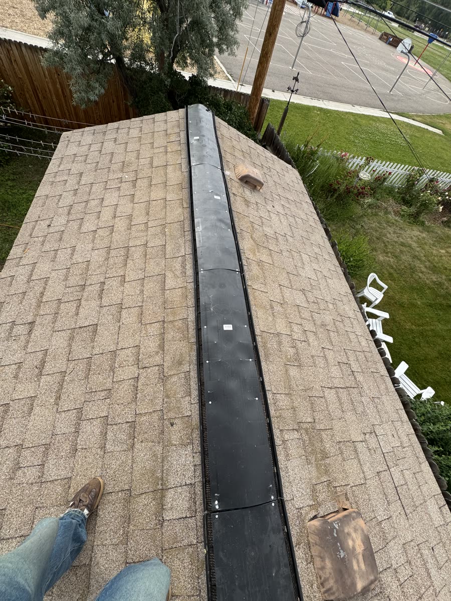 The finished ridge vent