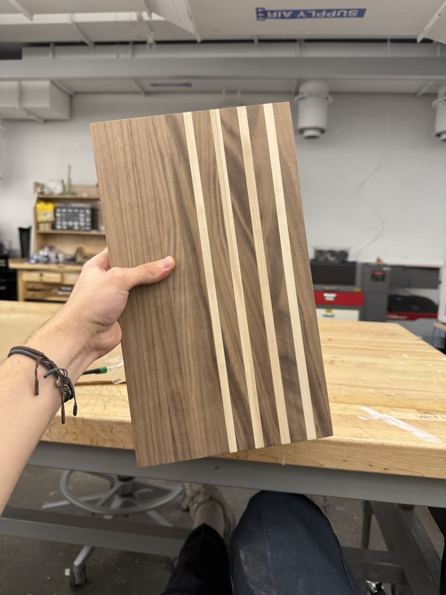 A cutting board in progress